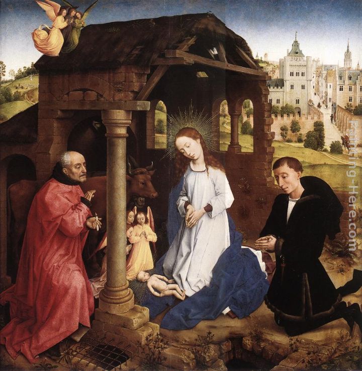 Pierre Bladelin Triptych - central panel painting - Rogier van der Weyden Pierre Bladelin Triptych - central panel art painting